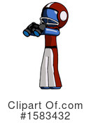 Blue Design Mascot Clipart #1583432 by Leo Blanchette
