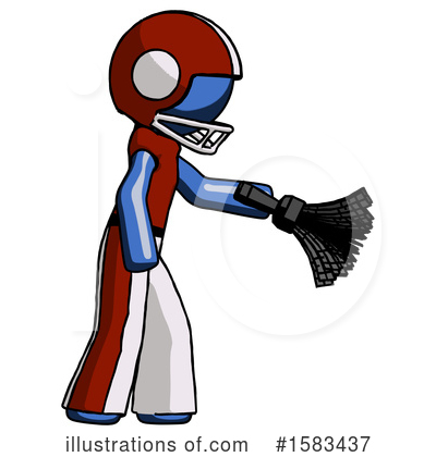 Royalty-Free (RF) Blue Design Mascot Clipart Illustration by Leo Blanchette - Stock Sample #1583437