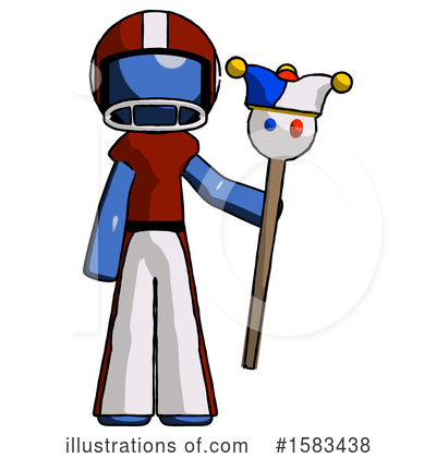 Royalty-Free (RF) Blue Design Mascot Clipart Illustration by Leo Blanchette - Stock Sample #1583438
