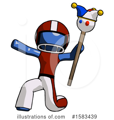 Royalty-Free (RF) Blue Design Mascot Clipart Illustration by Leo Blanchette - Stock Sample #1583439