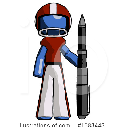 Royalty-Free (RF) Blue Design Mascot Clipart Illustration by Leo Blanchette - Stock Sample #1583443
