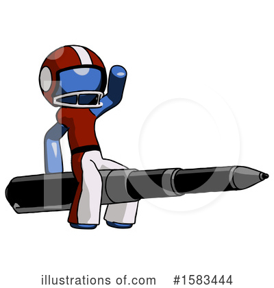 Royalty-Free (RF) Blue Design Mascot Clipart Illustration by Leo Blanchette - Stock Sample #1583444