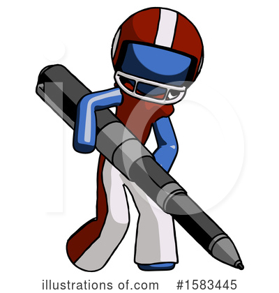 Royalty-Free (RF) Blue Design Mascot Clipart Illustration by Leo Blanchette - Stock Sample #1583445