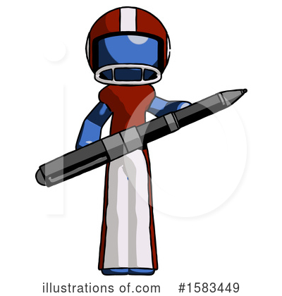 Royalty-Free (RF) Blue Design Mascot Clipart Illustration by Leo Blanchette - Stock Sample #1583449