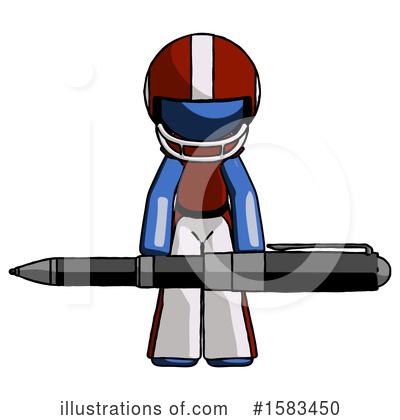 Royalty-Free (RF) Blue Design Mascot Clipart Illustration by Leo Blanchette - Stock Sample #1583450