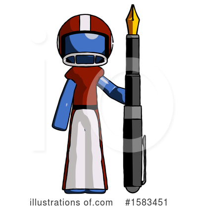 Royalty-Free (RF) Blue Design Mascot Clipart Illustration by Leo Blanchette - Stock Sample #1583451