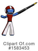 Blue Design Mascot Clipart #1583453 by Leo Blanchette