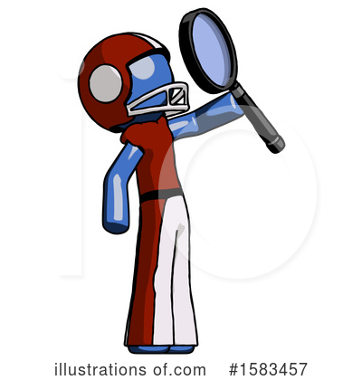 Royalty-Free (RF) Blue Design Mascot Clipart Illustration by Leo Blanchette - Stock Sample #1583457
