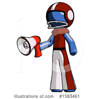 Royalty-Free (RF) Blue Design Mascot Clipart Illustration by Leo Blanchette - Stock Sample #1583461