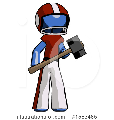Royalty-Free (RF) Blue Design Mascot Clipart Illustration by Leo Blanchette - Stock Sample #1583465