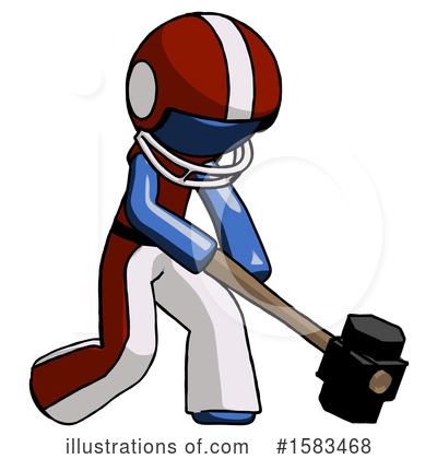 Royalty-Free (RF) Blue Design Mascot Clipart Illustration by Leo Blanchette - Stock Sample #1583468