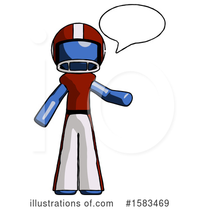 Royalty-Free (RF) Blue Design Mascot Clipart Illustration by Leo Blanchette - Stock Sample #1583469