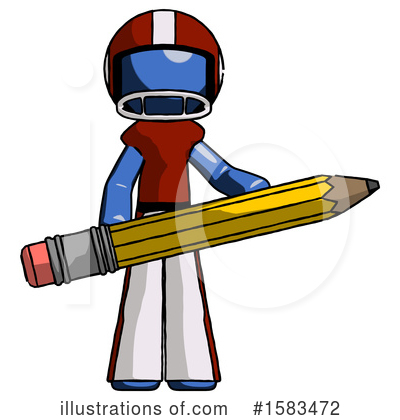 Royalty-Free (RF) Blue Design Mascot Clipart Illustration by Leo Blanchette - Stock Sample #1583472