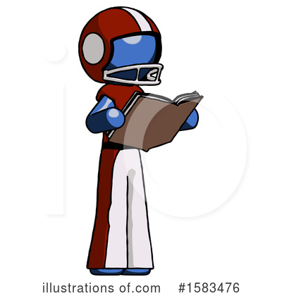 Royalty-Free (RF) Blue Design Mascot Clipart Illustration by Leo Blanchette - Stock Sample #1583476