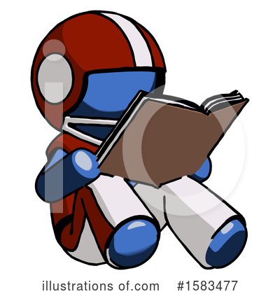 Royalty-Free (RF) Blue Design Mascot Clipart Illustration by Leo Blanchette - Stock Sample #1583477