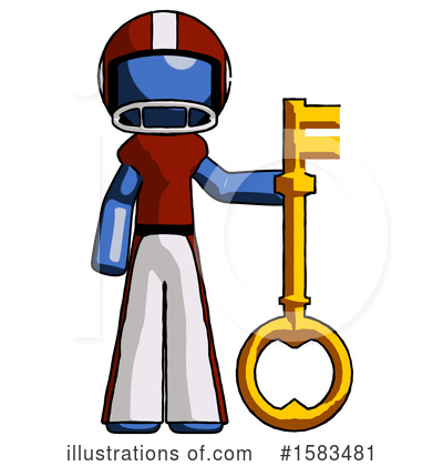 Royalty-Free (RF) Blue Design Mascot Clipart Illustration by Leo Blanchette - Stock Sample #1583481