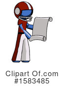 Blue Design Mascot Clipart #1583485 by Leo Blanchette