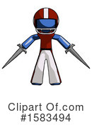Blue Design Mascot Clipart #1583494 by Leo Blanchette