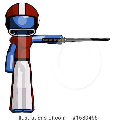 Royalty-Free (RF) Blue Design Mascot Clipart Illustration by Leo Blanchette - Stock Sample #1583495