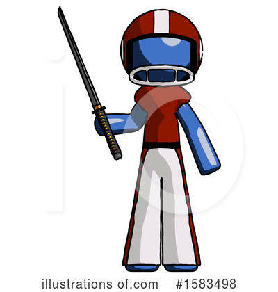 Royalty-Free (RF) Blue Design Mascot Clipart Illustration by Leo Blanchette - Stock Sample #1583498