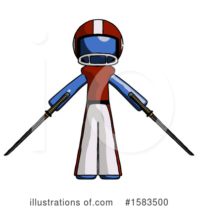 Royalty-Free (RF) Blue Design Mascot Clipart Illustration by Leo Blanchette - Stock Sample #1583500