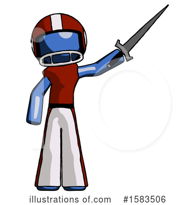 Royalty-Free (RF) Blue Design Mascot Clipart Illustration by Leo Blanchette - Stock Sample #1583506