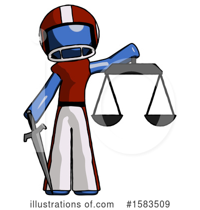 Royalty-Free (RF) Blue Design Mascot Clipart Illustration by Leo Blanchette - Stock Sample #1583509