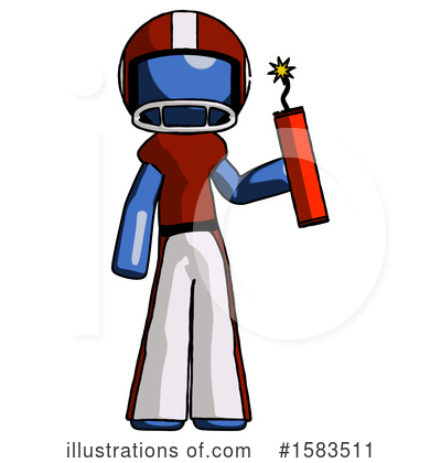 Royalty-Free (RF) Blue Design Mascot Clipart Illustration by Leo Blanchette - Stock Sample #1583511