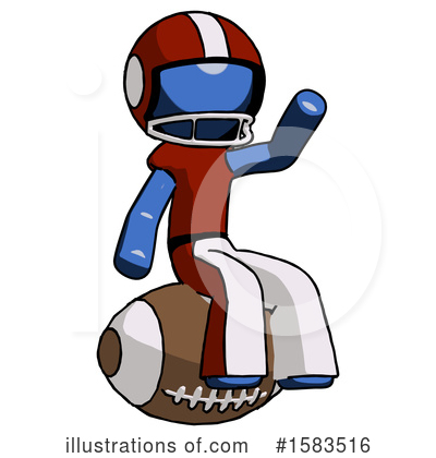 Royalty-Free (RF) Blue Design Mascot Clipart Illustration by Leo Blanchette - Stock Sample #1583516