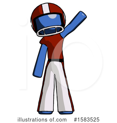 Royalty-Free (RF) Blue Design Mascot Clipart Illustration by Leo Blanchette - Stock Sample #1583525