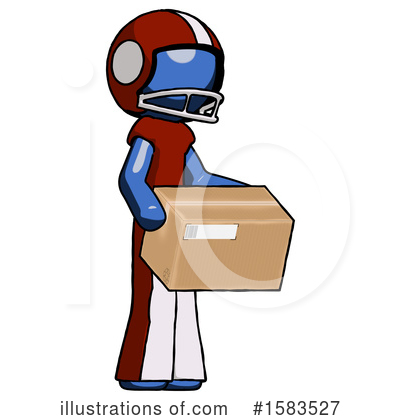 Royalty-Free (RF) Blue Design Mascot Clipart Illustration by Leo Blanchette - Stock Sample #1583527