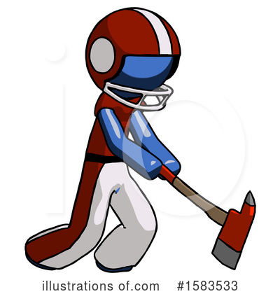 Royalty-Free (RF) Blue Design Mascot Clipart Illustration by Leo Blanchette - Stock Sample #1583533