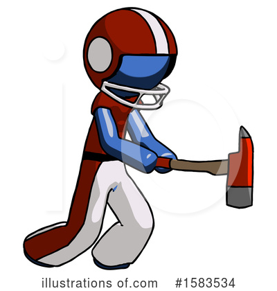 Royalty-Free (RF) Blue Design Mascot Clipart Illustration by Leo Blanchette - Stock Sample #1583534