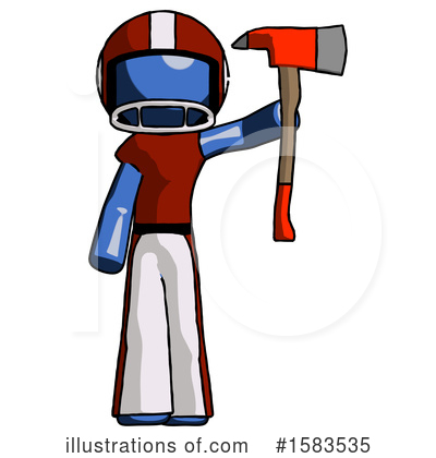 Royalty-Free (RF) Blue Design Mascot Clipart Illustration by Leo Blanchette - Stock Sample #1583535