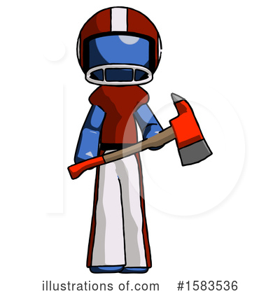 Royalty-Free (RF) Blue Design Mascot Clipart Illustration by Leo Blanchette - Stock Sample #1583536