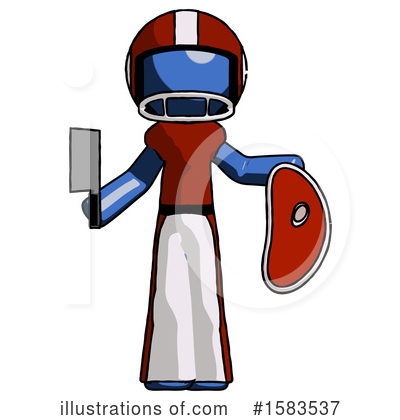 Royalty-Free (RF) Blue Design Mascot Clipart Illustration by Leo Blanchette - Stock Sample #1583537