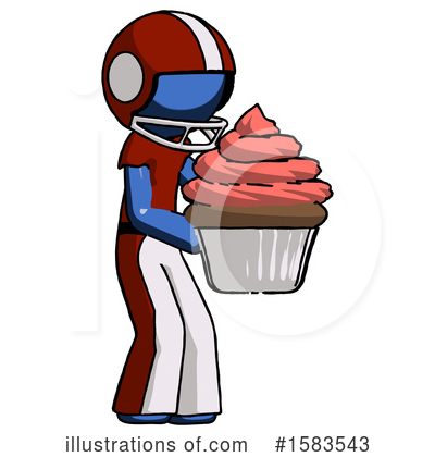 Royalty-Free (RF) Blue Design Mascot Clipart Illustration by Leo Blanchette - Stock Sample #1583543