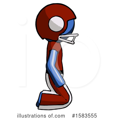 Royalty-Free (RF) Blue Design Mascot Clipart Illustration by Leo Blanchette - Stock Sample #1583555