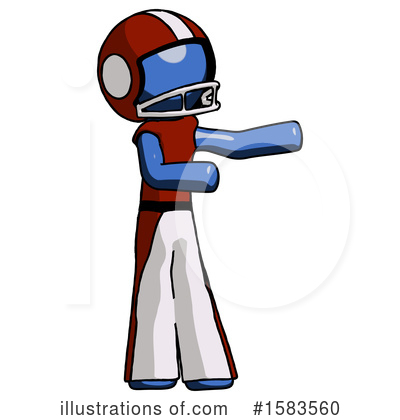 Royalty-Free (RF) Blue Design Mascot Clipart Illustration by Leo Blanchette - Stock Sample #1583560