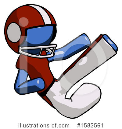 Royalty-Free (RF) Blue Design Mascot Clipart Illustration by Leo Blanchette - Stock Sample #1583561