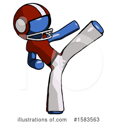 Royalty-Free (RF) Blue Design Mascot Clipart Illustration by Leo Blanchette - Stock Sample #1583563
