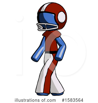 Royalty-Free (RF) Blue Design Mascot Clipart Illustration by Leo Blanchette - Stock Sample #1583564