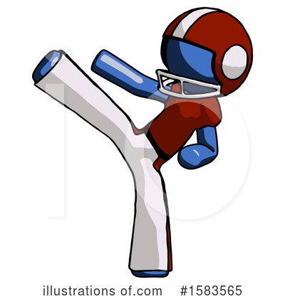 Royalty-Free (RF) Blue Design Mascot Clipart Illustration by Leo Blanchette - Stock Sample #1583565