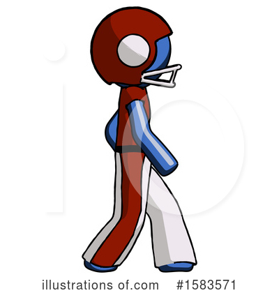Royalty-Free (RF) Blue Design Mascot Clipart Illustration by Leo Blanchette - Stock Sample #1583571