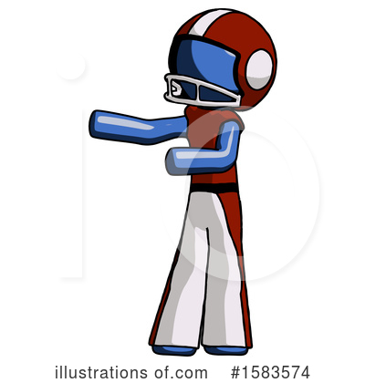 Royalty-Free (RF) Blue Design Mascot Clipart Illustration by Leo Blanchette - Stock Sample #1583574