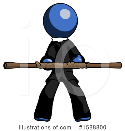 Royalty-Free (RF) Blue Design Mascot Clipart Illustration by Leo Blanchette - Stock Sample #1588800