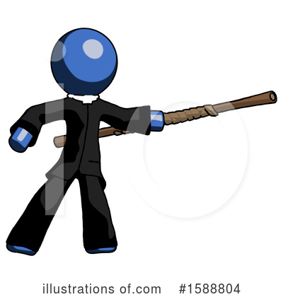Royalty-Free (RF) Blue Design Mascot Clipart Illustration by Leo Blanchette - Stock Sample #1588804