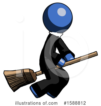 Royalty-Free (RF) Blue Design Mascot Clipart Illustration by Leo Blanchette - Stock Sample #1588812