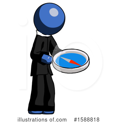 Royalty-Free (RF) Blue Design Mascot Clipart Illustration by Leo Blanchette - Stock Sample #1588818
