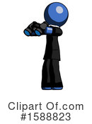 Blue Design Mascot Clipart #1588823 by Leo Blanchette
